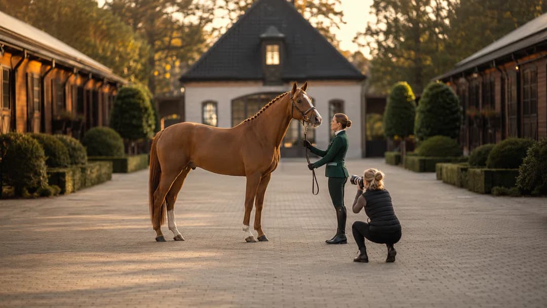 Selected sport horse presented through Hiplando.
